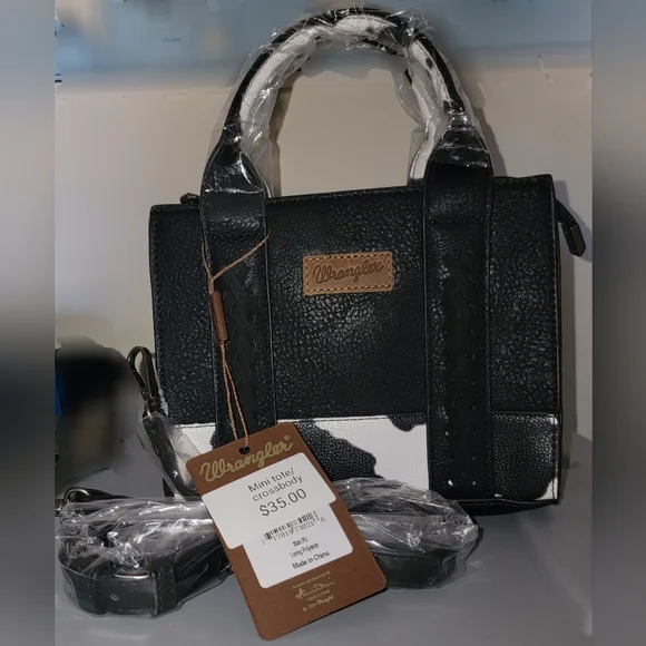 Wrangler Black Mini Tote Bag - Picture 2 of 6